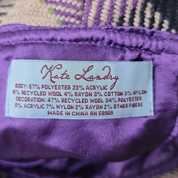 Kate Landry. Wool Blend Hat. Vintage Plaid. Gorgeous. EUC - Picture 8 of 9